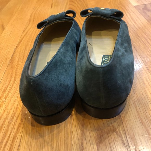 Gucci Green Vintage Suede Loafers - Picture 7 of 8